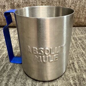 Absolut Vodka Mule Stainless Steel Mug with Blue Handle